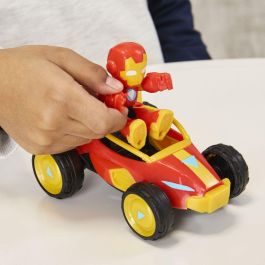 Hasbro HASG14715P0 Figura Iron Man y Vehículo Bolide, Marvel Iron Man y sus Increíbles Amigos, 3 Años+