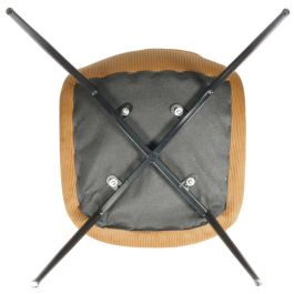 Home Deco Factory Silla Giulia Terciopelo Mostaza Colección Lounge