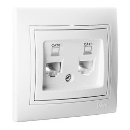 Toma doble de datos rj4 cat6 serie europa solera erp88/2 unidades Precio: 17.69000035. SKU: S7906944