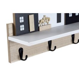 DKD Home Decor Estanteria Pared Sasoon Scandi Marron Blanco 9 x 27 x 39 cm
