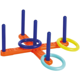 Ecoiffier Pack 3 Deportes Juguete con 6 Latas, 2 Bolas, Juego Cruzado con 3 Anillos y 2 Lanzadores de Bolas para Niños a partir de 36 Meses