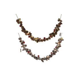 Guirnalda Navidad Alpina DKD Home Decor Marron Blanco 8 x 120 x 8 cm (2 Unidades) Precio: 41.7899999. SKU: B1DNBLP9E3