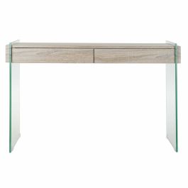 Mesa auxiliar DKD Home Decor Transparente Natural Madera Cristal Madera MDF 120 x 40 x 76 cm Mesa auxiliar DKD Home Decor Transparente Natural Madera Cristal Madera MDF 120 x 40 x 76 cm