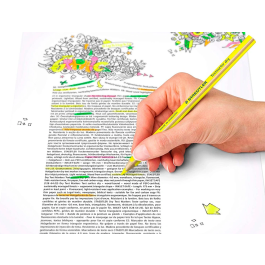 Staedtler Textsurfer Dry Lápices Fluorescentes Triangular Amarillo Caja de 12 Unidades