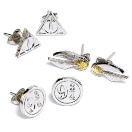 THE CARAT SHOP Set Pendientes Deathly Hallows Golden Snitch Platform Harry Potter