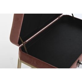 DKD Home Decor Descalzadora Glam de Terciopelo y Metal, Rosa Dorado. Banqueta Set de 2 Unidades, 40 x 47 x 80 cm. DKD Home Decor Descalzadora Glam de Terciopelo y Metal, Rosa Dorado. Banqueta Set de 2 Unidades, 40 x 47 x 80 cm.