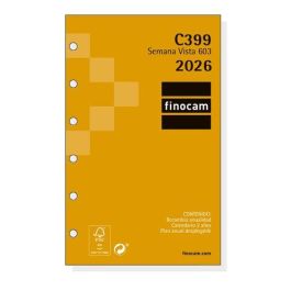 Recambio Agenda Anual (2026) Finocam C399 Classic 603 79X127 Anualidad S/V Apais. Precio: 5.50000055. SKU: B1ACQHYMTV