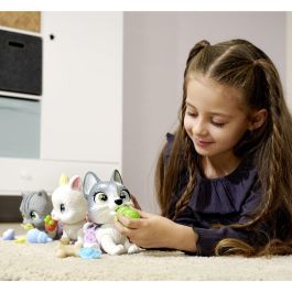 Smoby AAABK62987 Pamper Petz Husky para adoptar, con 4 accesorios, articulado y hace pipí, +3 años