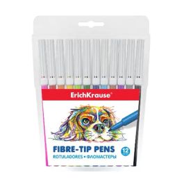 ErichKrause Rotuladores punta fibra tinta lavable, 1-2 mm, colores surtidos, 12 unidades, Certificado CE Precio: 2.78999985. SKU: B1JW8SC99F
