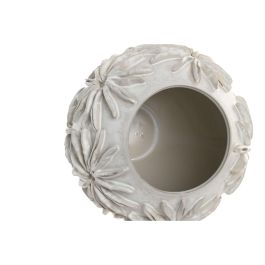 DKD Home Decor Jarrón Shabby Chic Blanco de Cerámica 22 x 25 cm