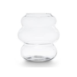 Jarrón de Cristal Burbuja Giftdecor 25 cm - Transparente, Vidrio Jarrón de Cristal Burbuja Giftdecor 25 cm - Transparente, Vidrio