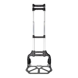 Edm Carrito de transporte reforzado plegable con ruedas, capacidad 60kg, aluminio