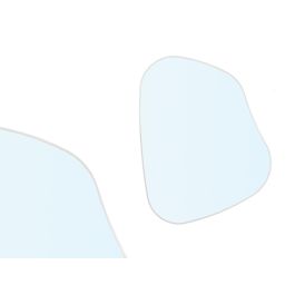 Giftdecor Espejo de Pared Forma Abstracta Blanco 66x53 cm - Marco Plástico y Vidrio Decorativo (6 Unidades) Precio: 116.78999981. SKU: B1DEH8VLDQ