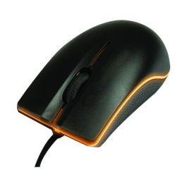 L-LINK LL-2081 Ratón Óptico USB Negro para Diestros y Zurdos, 2 Botones con Rueda de Desplazamiento