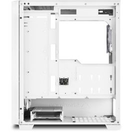 Sharkoon VS9 RGB Caja para PC Gaming de Tipo Torre Midi con Iluminación RGB Integrada y Ventiladores Preinstalados, Color Blanco