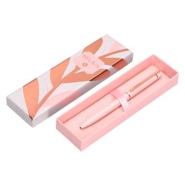 Boligrafo Belius Rose Aluminio Color Rosa-Oro Rosa Tinta Azul Caja De Diseño