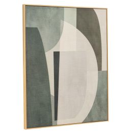 DKD Home Decor Cuadro 3.8 x 100 x 80 cm (2 Unidades) Verde Gris Lienzo Poliester Moderno