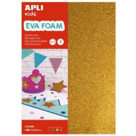 Goma Eva Apli Hoja 20X30 Cm Purpurina 4 Hojas (Oro, Plata, Verde Y Rojo) Precio: 4.99000007. SKU: B12NYMEFYK