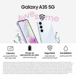 Samsung A35 Sm-A356B Smartphone 5G con 6GB RAM y 128GB Almacenamiento Interno, Dual SIM, Awesome Lilac