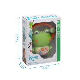 KioKids Juguete Musical Rana Verde con Luces, Sonidos Animales y Melodías, Educativo y Agarre Fácil para Bebés +12m