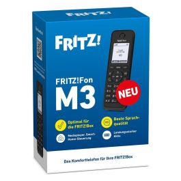 AVM FRITZ!Fon M3 Teléfono Inalámbrico DECT, Identificador de Llamadas, Manos Libres, Negro