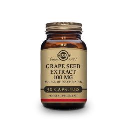 SOLGAR Semilla de Uva Grape Seed 100mg 30 Cápsulas. Refuerza Venas, Arterias, Colesterol, Antioxidante. Apto Veganos. Precio: 42.79. SKU: B13FJCAYMC