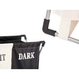 Ropero Doble Kipit para Ropa Sucia 60x34x56 cm, Metal y Poliéster, Blanco y Negro (6 Unidades) Ropero Doble Kipit para Ropa Sucia 60x34x56 cm, Metal y Poliéster, Blanco y Negro (6 Unidades)