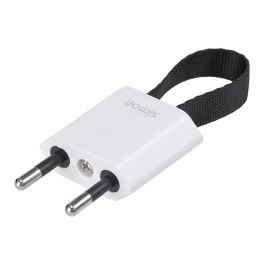 Clavija 2p+tt schuko salida frontal y lateral 10 a 250 v~ facil extracción blanca Clavija 2p+tt schuko salida frontal y lateral 10 a 250 v~ facil extracción blanca