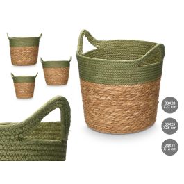 Set 3 Cestos Redondos Asas 29Cm Alto Verde Giftdecor (4 Unidades) Precio: 58.88999941. SKU: B1JDYN2AQR