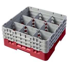 CAMBRO - 9S800-110 - Cesta de lavado 9 comp. 4 alturas - 14,8 cm Ø máx. - alt. máx. 21,7 cm - 50 x 50 x 26,7 cm - Negro Precio: 97.49999952. SKU: B1CA68CP6N