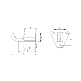 Lapafil Soporte radiador aluminio 75 mm Gris