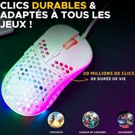 The G-Lab THE3760162051353 Ratón Gaming KULT-OXYGEN con Cable RGB 12800 DPI Blanco The G-Lab THE3760162051353 Ratón Gaming KULT-OXYGEN con Cable RGB 12800 DPI Blanco