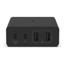 Belkin WCH010VFBK Cargador USB-C de 108W con 2 Puertos USB-C y 2 Puertos USB-A para Múltiples Dispositivos
