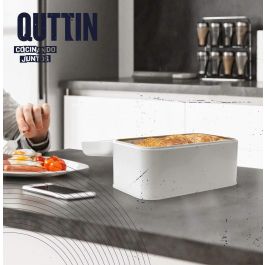 Quttin Panera de Metal Retro 30.5 x 20.7 x 15.1 cm para Almacenamiento de Pan (4 Unidades)