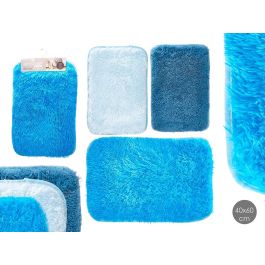 Alfombra Pelo Largo 40X60 Cm 3 Tonos Azules Giftdecor (24 Unidades)