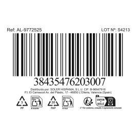 Santa Clara Plato Pizarra 25 cm x 25 cm "Alfares" (12 Unidades)