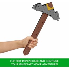 Mattel Espada Transformable Minecraft de la Película, juguete para niños +6 años, con medidas 51,44x27,94x5,08 cm