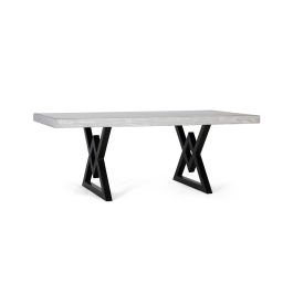 Giner y Colomer Mesa de Comedor Rectangular de Madera de Mango 200 cm con Cristal 8mm Precio: 1282.5879. SKU: B1BMWV4327