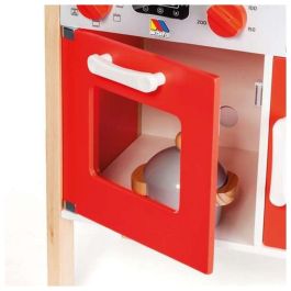 Molto Cocina de madera roja con 10 accesorios, ideal para niños a partir de 1 año (85,5x30x60 cm) Molto Cocina de madera roja con 10 accesorios, ideal para niños a partir de 1 año (85,5x30x60 cm)