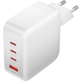Vention FEIW0-EU Cargador de Pared GaN 140W con 4 Puertos: 3 USB-C (hasta 140W) y 1 USB-A (hasta 18W) para Carga Simultánea