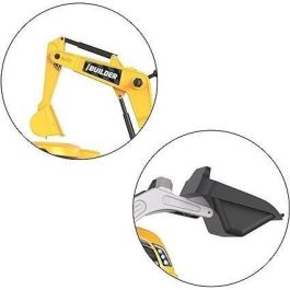 Smoby SMO3032167103048 Tractor de Pedales Max Builder con Remolque, Excavadora y Pala - Naranja