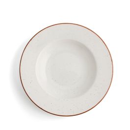 Ariane Plato Hondo Porcelana Terra 26 cm Beige (6 Unidades) Apilable Apto Lavavajillas Microondas Horno Reforzado Profesional