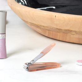 Cosmetic Club Cortaúñas con Depósito de Acero y Plástico en Colores Surtidos, Longitud 6.5 cm