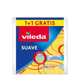 Vileda Bayeta Suave Amarilla 2+1 30% Microfibra Multiusos Super Absorbente con Iones de Plata 35x40 cm Precio: 2.50000036. SKU: S7904302