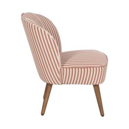 Sillón Rayas Terracota Madera de Caucho 54 X 64 X 73 cm