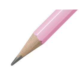 Stabilo Swano Lapiz Grafito Con Goma Pastel Rosa -12U-