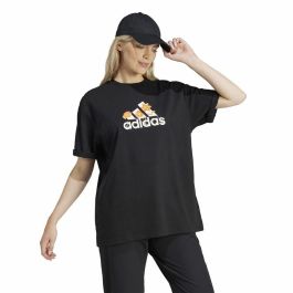 Camiseta de Manga Corta Mujer Adidas Flower Pack Bos Negro
