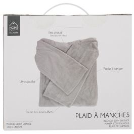 Home Deco Factory Manta con Mangas Gris 140x180 cm