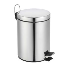 Confortime Cubo Basura Metal con Pedal 7 Litros 20 cm (Ancho) x 30 cm (Alto) x 26 cm (Largo) (6 Unidades)