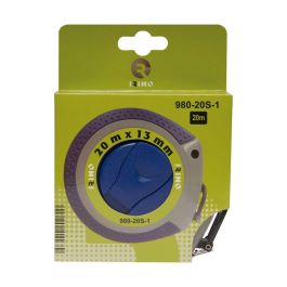 Irimo 980-20s-1 Cinta Métrica de Acero 20m x 13mm, Precisión Clase II, Caja ABS con Mango Goma